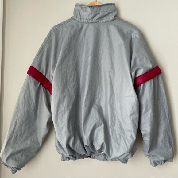 Vintage 80s REEBOK Windbreaker Jacket with Removable Sleeves Size L - Picture 5 of 14